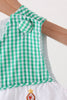Green gingerbread embroidery gingham jonjon