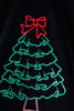 Navy christmas tree embroidery bubble