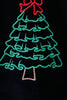 Navy christmas tree embroidery dress
