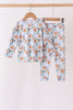 Blue milk cookie holly bamboo pajama set