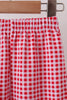 Blue santa claus embroidery gingham pants set