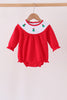 Red christmas tree embroidery bubble