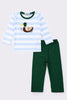 Forest duck applique boy set