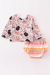 Halloween ghost floral print baby set