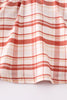 Orange plaid strap skirt set