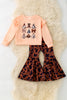 Cow Printed Christmas Tree Sweatshirt & Cow Printed Bell Bottoms