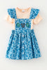 Cute Cow printed Overall Dress with Undershirt