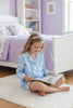 Blue Floral & Stripe Printed Girls Pajamas