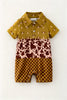 Three Block Western Printed Romper