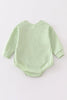 Green pumpkin baby romper