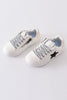 White black star glitter sneaker (toddler to big kids)