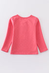 Platinum pink dot ruffle girl top