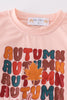 Coral "autumn" girl top