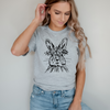 Bunny With Flowers - Screen Print Transfer Graphic Tee