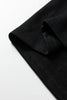 Black Leopard Print Patchwork Varsity Raglan Sleeve Sweatshirt Dress