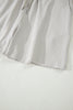 Khaki Stripe Dolman Sleeve Polo Shirt and Drawstring Shorts Set