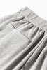 Medium Grey Central Seam Wide Leg High Waist Knit Casual Pants