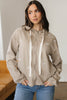 Goat Contrast Bow Embroidered Zip Up Jacket Hoodie