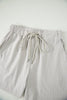 Khaki Stripe Dolman Sleeve Polo Shirt and Drawstring Shorts Set