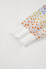 White Plus Size Exposed Seam Detail Contrast Dot Floral Patchwork Sleeve Sweatshirt