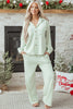 Clearly Aqua Textured Patched Chest Pocket Shirt and Pants Set