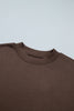Coffee Camouflage Sleeve Crewneck Baggy Pullover Sweatshirt