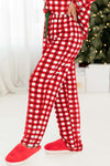 Light Green Christmas Plaid Print Shirt and Pants Pajama Set