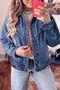 Sail Blue Vintage Wash Western Shift Denim Jacket