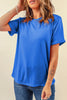 Yellow Cream Casual Plain Crew Neck Tee
