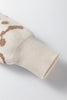 Beige Asymmetric Leopard Print Detail Drop Shoulder Sweater