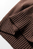 Jet Stream Ribbed Deep V Neckline Front Pocketed Loose Tunic Sweater Vest