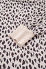 Khaki Leopard Print Zip up Collar Patchwork Shift Mini Dress