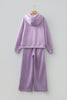 Orchid Bouquet Half Zip Thumbhole Sleeve Hoodie Active Pants 2pcs Outfit