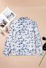 Multicolour Plus Camouflage Print Quarter Zip Kangaroo Pocket Pullover Sweatshirt