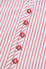 Red Stripe Plus Size Ruffled Hem Pinstriped Midi Dress