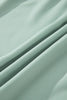 Clearly Aqua Solid Color V Neck Short Puff Sleeve High Waist Tiered Maxi Dress