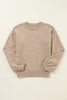 Evergreen Pearled Drop Shoulder Round Neck Sweater