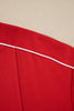 Fiery Red Stand Neck Long Sleeve Regular Fit Sweatshirt
