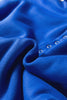 Sky Blue Button up Collared Exposed Seam Chic Sweatshirt