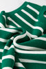 Green Stripe Crew Neck Sleeveless Sweater Vest