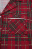 Red Plus Size Plaid Short Sleeve Shirt Loose Pants 2pcs Pajama Set