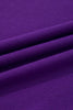 Tillandsia Purple Varsity Stripe Detail Drop Shoulder Pullover Mini Skirt Set