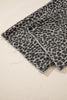Black Leopard Print Wide Leg High Waist Jeans