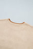 Parchment Corder HOWDY Letter Graphic Crew Neck Relaxed Sweater
