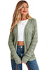 Green Bay Scalloped Edge Eyelet Knit Batwing Sleeve Cardigan
