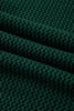 Blackish Green Plus Size Golden Accent Buttons Short Sweater Cardigan