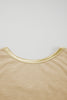Tan Metallic Sheen Edge Scoop Neck Tank Top