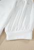 Sky Blue Striped Frilled Collar Short Sleeve Blouse