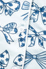 Sky Blue Bow Print Short Pajama Set