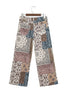 Brown Western Print Casual Shift Jeans